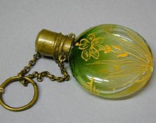 Italian glass scent-bottle, of the mid-Victorian period donated by Beatrice Blackwood in 1944.