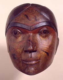 Large wooden Haidan female mask
