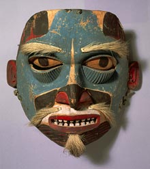 Large wooden Haida mask